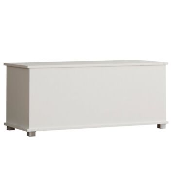 Vida Designs Leon Storage Ottoman, White