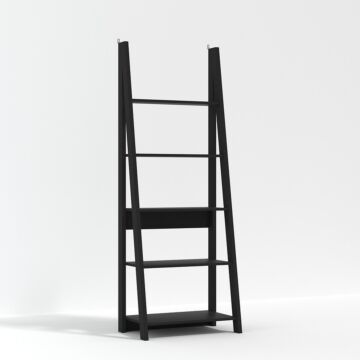 Tiva Ladder Bookcase/display Unit - Black