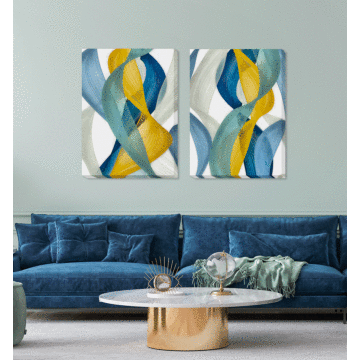 Vertical Bands I By Alonzo Saunders - Canvas Print