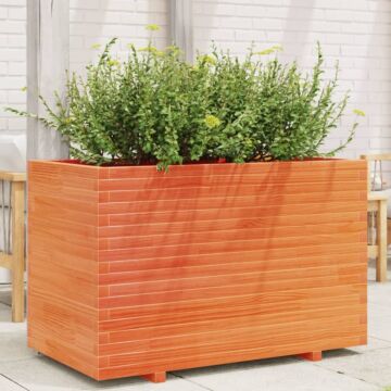 Vidaxl Garden Planter Wax Brown 110x60x72 Cm Solid Wood Pine