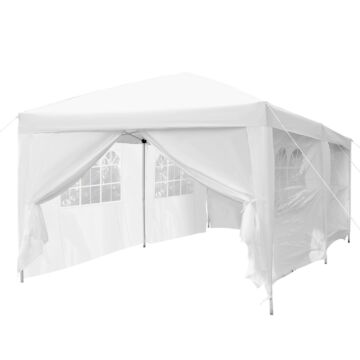 Outsunny Pop Up Gazebo Marquee, Size(6m X 3m)-white