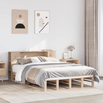 Vidaxl Bookcase Bed Without Mattress 150x200 Cm King Size Solid Wood