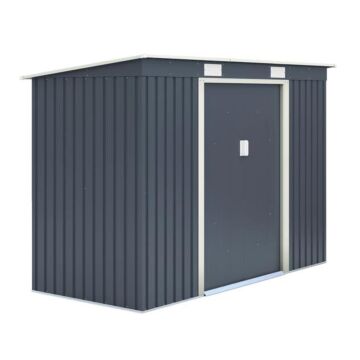 Trentvale 8 X 4 Metal Pent Shed - Dark Grey