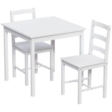 Vida Designs Yorkshire 2 Seater Dining Set, White