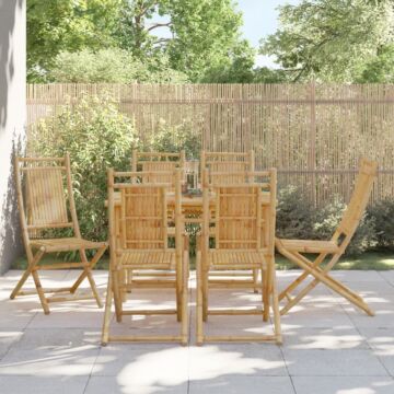 Vidaxl Folding Garden Chairs 6 Pcs 46x66x99 Cm Bamboo