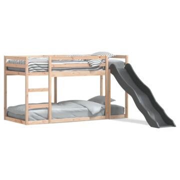 Vidaxl Bunk Bed With Slide And Ladder 90x190 Cm Solid Wood Pine