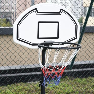 Homcom Basketball Stand 94-123cm Basket Height Adjustable Hoop For Kids Adults Suitable For Pool Side