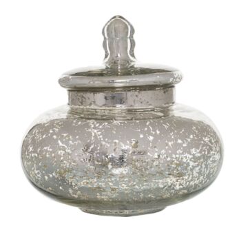 Small Silver Squat Trinket Jar