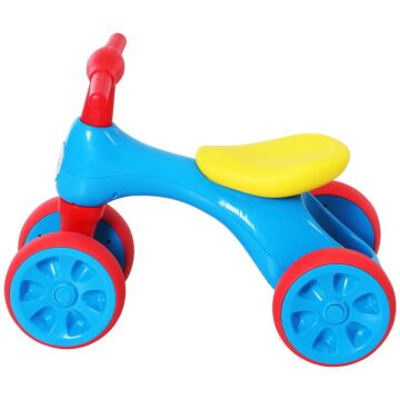 Homcom Toddler Training Walker Balance Ride-on Toy With Rubber Wheels Blue