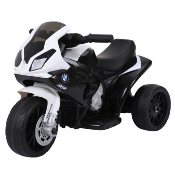 Homcom Compatible For Electric Kids Ride On Motorcycle Bmw S1000rr W/ Headlights Music Battery Powered Play Bike 6v Black