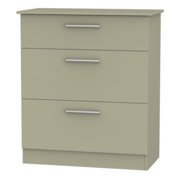 Contrast 3 Drawer Deep Chest In Mushroom Matt