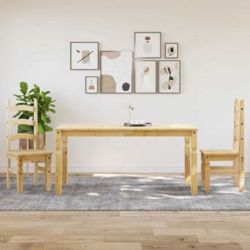 Vidaxl 3 Piece Dining Set Panama Solid Wood Pine