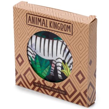 Set Of 4 Cork Novelty Coasters - Animal Kingdom