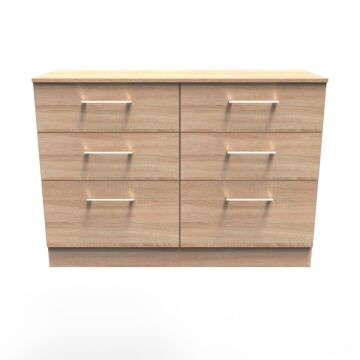 Devon 6 Drawer Midi Chest In Bardolino Oak