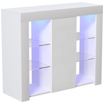 Vida Designs Azura 1 Door Large Led Sideboard, White