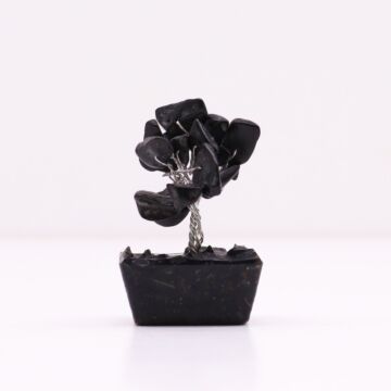 Mini Gemstone Tree On Orgonite Base - Black Agate (15 Stones)
