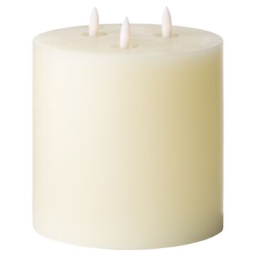 Luxe Collection Natural Glow 6" X 6" Led Ivory Candle