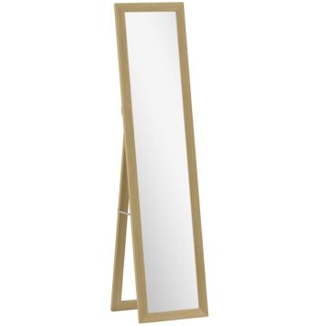 Homcom 37 X 157 Cm Full Length Mirror - Natural