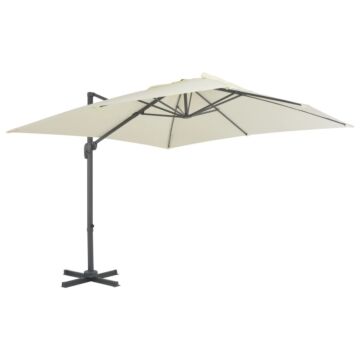 Vidaxl Cantilever Garden Parasol With Aluminium Pole 300x300 Cm Sand