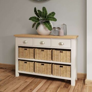 9 Drawer Storage Unit Dove Grey/light Oak