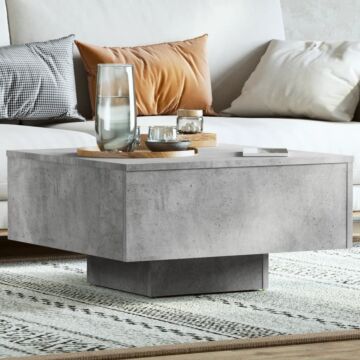 Vidaxl Coffee Table Concrete Grey 60x60x31.5 Cm Engineered Wood