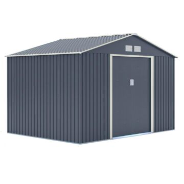 Trentvale 10 X 8 Metal Apex Shed - Dark Grey