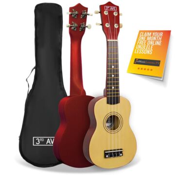 3rd Avenue Soprano Ukulele With Bag
