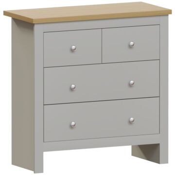 Vida Designs Arlington 2+2 Drawer Chest, Grey