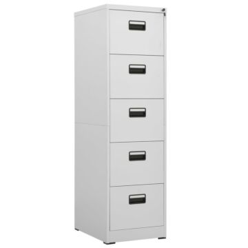 Vidaxl Filing Cabinet Light Grey 46x62x164 Cm Steel