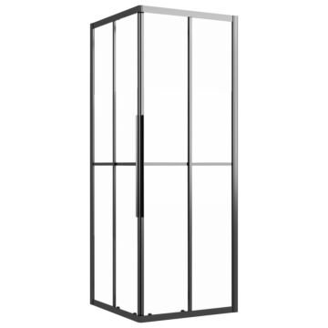 Vidaxl Shower Cabin Frosted Esg 80x80x180 Cm Black