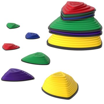 Aiyaplay 6-piece Stepping Stones For Kids, Stackable Sensory Toys Outdoor Indoor, Obstacle Course For Balance And Motor Skills