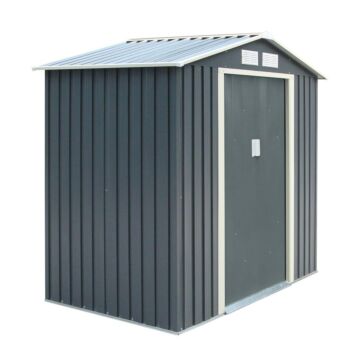 Trentvale 6 X 4 Metal Apex Shed - Dark Grey