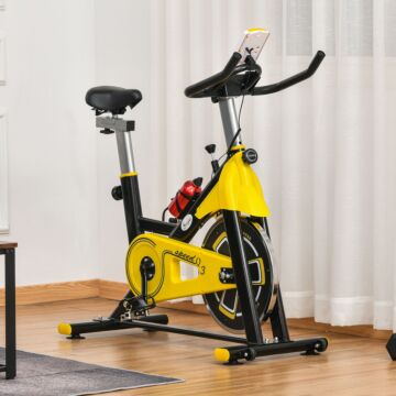 Homcom Cardio Exercise Bike Indoor Cycling Bike With Belt Drive Adjustable Resistance Seat Handlebar Lcd Display Home Gym Upright Bike