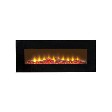 Sureflame Wm-9331 Electric Wall Mounted Fire With Remote In Black, 42 Inch