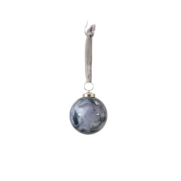 Marbled Bauble Grey (6pk) D80mm