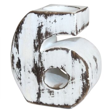 Wooden Birthday Numbers - No. 6