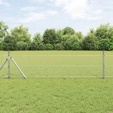 Vidaxl Hexagon Fence 0.8x100 M Galvanised Steel, Vidaxl Fence Posts 13 Pcs Ø32 Mm 120 Cm Galvanised Steel