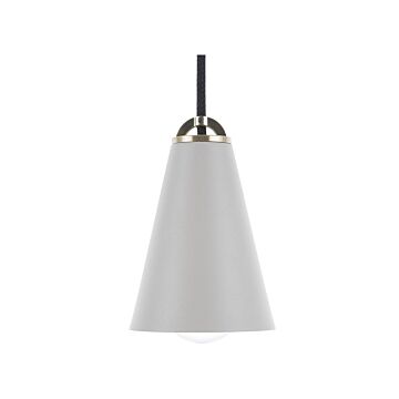 Ceiling Lamp Grey Metal 168 Cm Pendant Retro Vintage Beliani