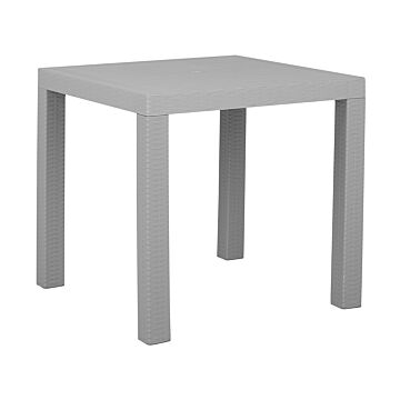 Garden Dining Table Light Grey 80 X 80 Cm 4 Seater Square Minimalistic Beliani