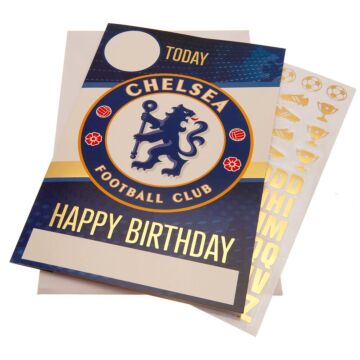 Chelsea Fc Birthday Card With Stickers