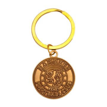 Rangers Fc Antique Gold Ready Crest Keyring