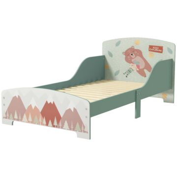 Zonekiz Toddler Bed Frame, Kids Bedroom Furniture For Ages 3-6 Years, Green