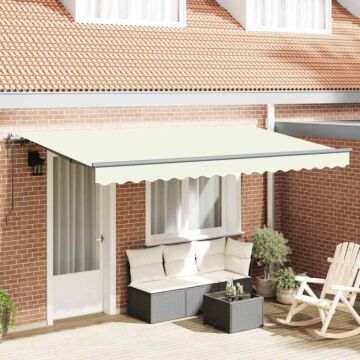 Vidaxl Retractable Awning Cream And Anthracite Large 4 X 2 M