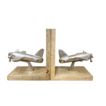 Set Of Two Aeroplane Bookends