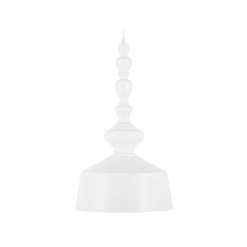 Pendant Lamp White Metal Modern Ceiling Light Beliani