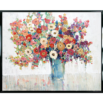 Bright Bouquet Ii By Tim O'toole - Framed Canvas
