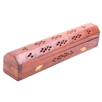 Decorative Sheesham Wood Box With Elephant Design