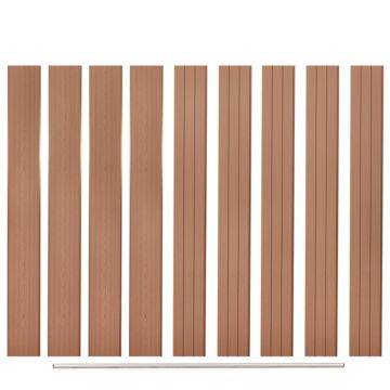 Vidaxl Replacement Fence Boards 9 Pcs Wpc 170 Cm Brown