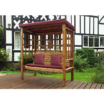 Bramham Three Seat Arbour - Burgundy