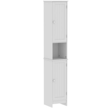 Bath Vida Priano 2 Door Tall Cabinet, White